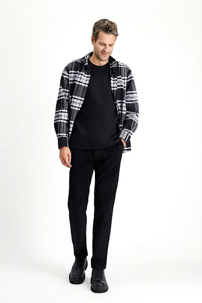 Kiğılı Regular Fit Cotton Velvet Trousers