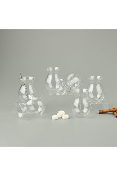 Cambu Borosilikat Cam Düz 6'lı Çay Bardağı - Şeffaf