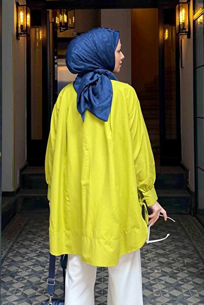 lamelif Λαδί Πράσινο Χιτώνας - Με Μανσέτα