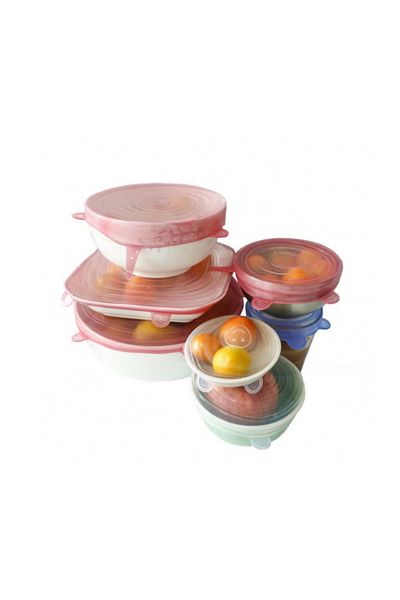 Generic Silicone Pot Lids (Set of 6) - Pink