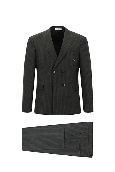Kiğılı Regular Fit Striped Double Breasted Suit