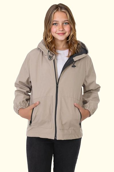 Firststops Girl - Water and Windproof Hooded Lined Raincoat