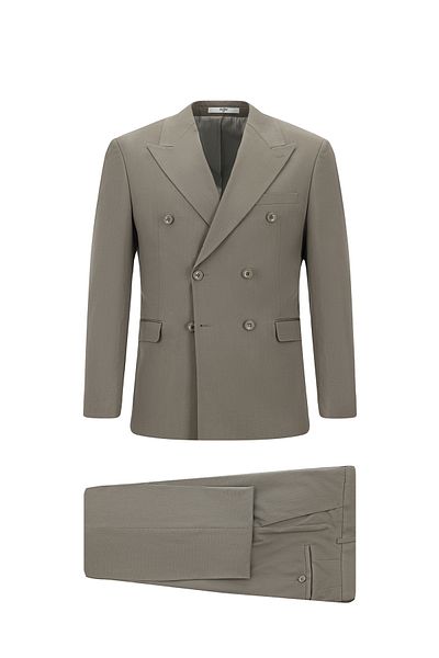 Kiğılı Regular Fit Cotton Lyocell Double Breasted Suit