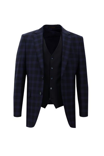 Abdullah Kiğılı Woolen Regular Fit Combination Vest Suit