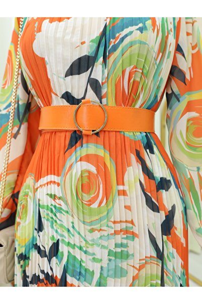 Modamorfo Φόρεμα σιφόν με πλισέ μπροστά ζώνη