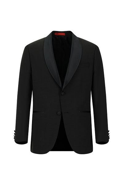 Kiğılı Shawl Collar Regular Fit Tuxedo - Dobby Groom Suit