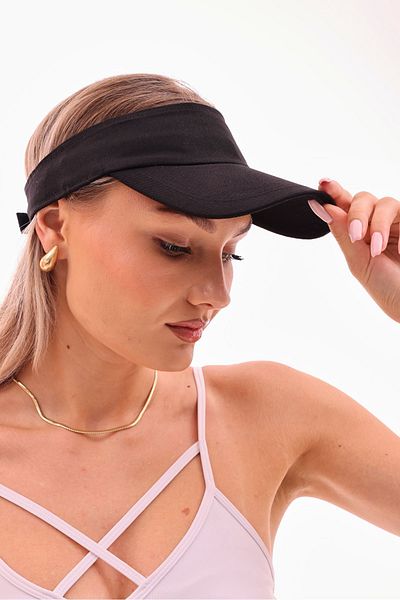 Ritagarcia Unisex Visor Μαύρο καπέλο Tenisci με προστασία UV