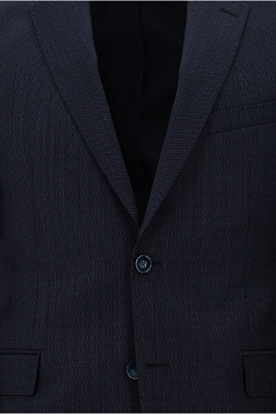 Abdullah Kiğılı Slim Fit Dar Kesim Yünlü Klasik Desenli Takım Elbise