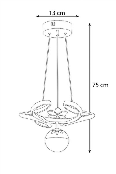 İstanbul Avize Dreon Gümüş 3 Renk Led Kumandalı Lüx Ledli Avize
