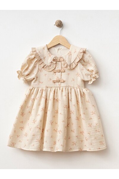 Cherrys Bebek Fiyonklu Müslin Elbise