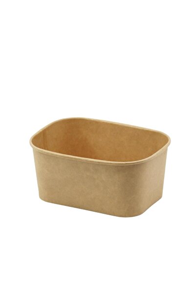 AMBALAJ PAZARI 32 Oz Kraft Karton Dikdörtgen Kase 1000 cc - 50 Adet