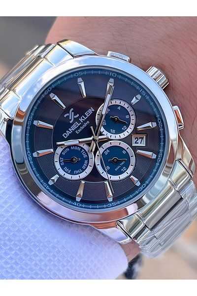 Daniel Klein Steel Cord Chronometer Dial Design 3 Atm Water Resistant Men Wristwatch 14031.4