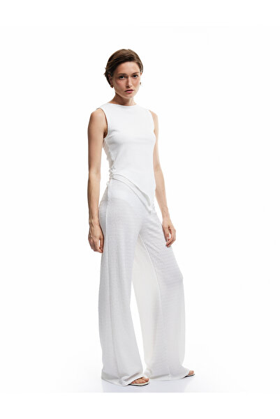 Koton Bürümcük Fabric Straight Wide Leg Trousers