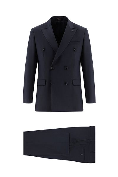 Abdullah Kiğılı Woolen Regular Fit Double Breasted Suit