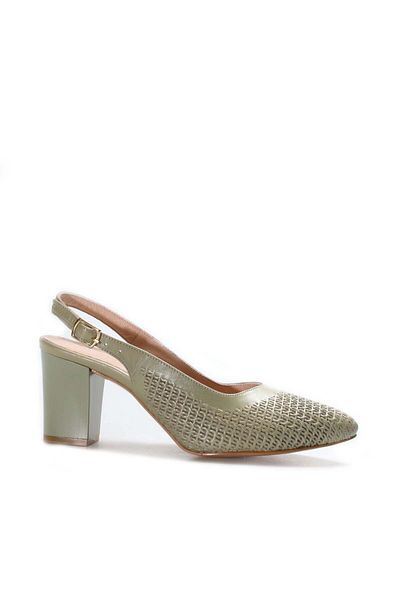 FAST STEP Genuine Leather Women's Thick Heeled Shoes 064Za360