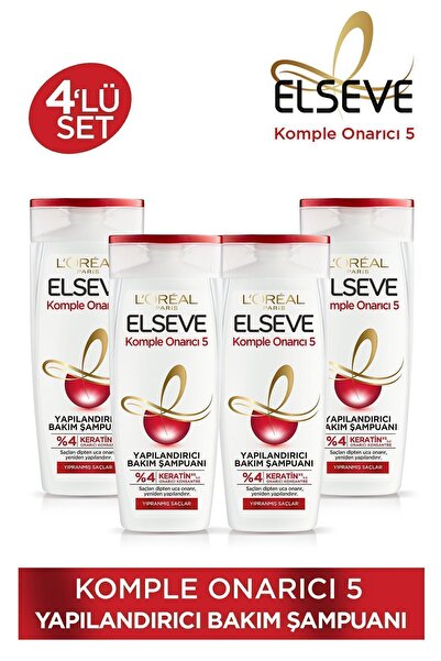 ELSEVE Şampuan 390 Ml Komple Onarıcı x4 Adet