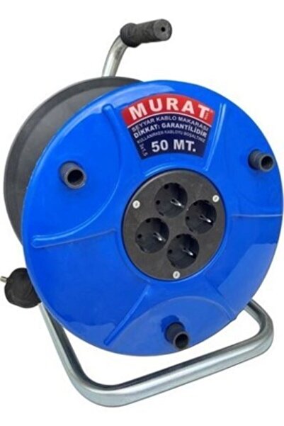 Genel Markalar Makaralı Uzatma Kablo Seyyar Priz Fiş & 50 Metre