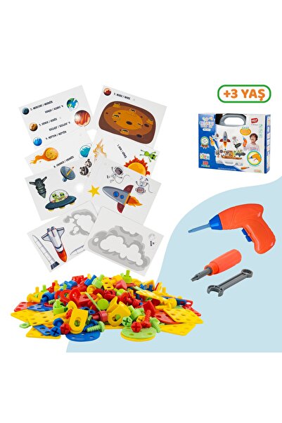 Birlik Oyuncak 3d Yaratıcı 398 Parça Eğitici Matkap Tamir Ve Oyun Seti Uzay Temalı