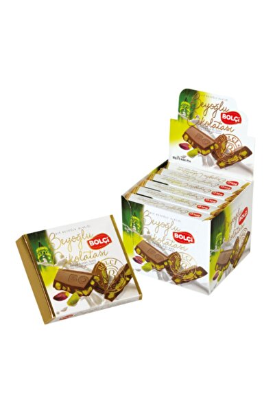 Bolçi Sütlü Antep Fıstıklı Tablet Çikolata 90 gr X 6 Adet