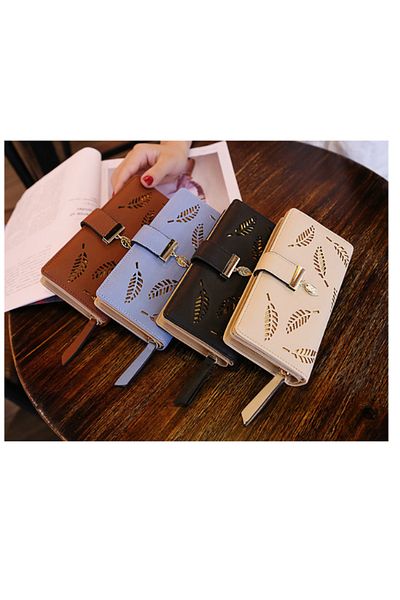 Generic Women's Wallet - Leaf - Black