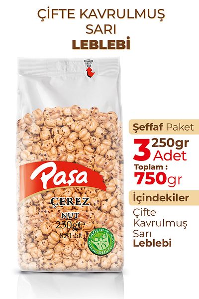 Paşa Double Roasted Yellow Chickpeas 250 Gr X 3 Pieces 750 Gr)