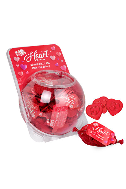 Bolçi SÜTLÜ KALP ÇİKOLATA KIRMIZI 63 GR File