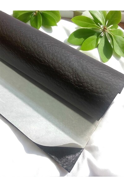 Varan Tekstil Yapışkanlı Kahve Suni Deri 100 * 140 Cm