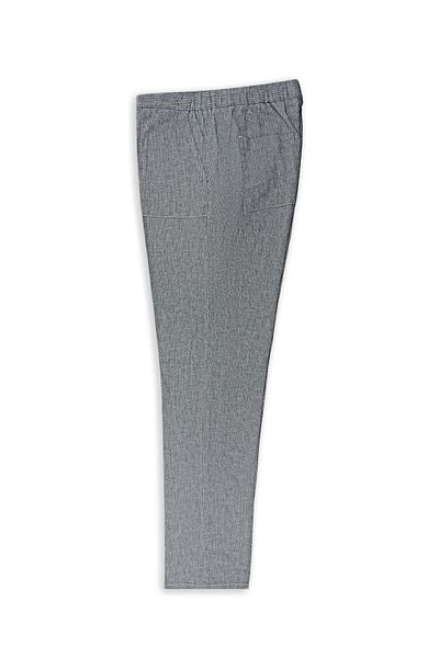 Kiğılı Regular Fit Striped Elastic Waist Drawstring Cotton Linen Trousers