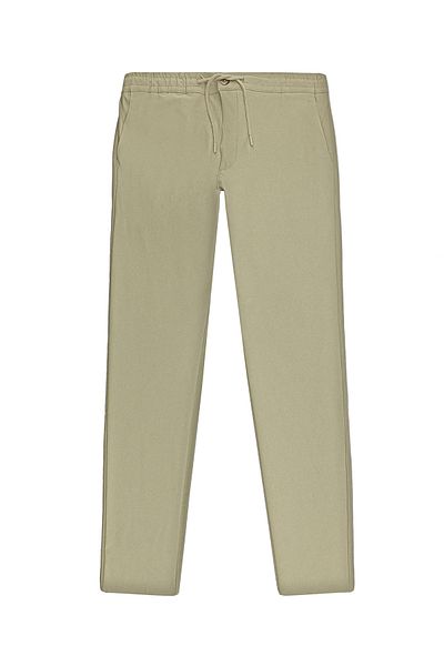 Abdullah Kiğılı Slim Fit Slim Fit Lycra Elastic Waist Stringed Trousers