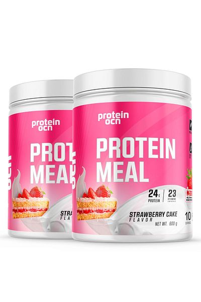 Proteinocean Protein Meal |   Protein Lunch Powder - Strawberry Cake - 600g X 2 Pieces
