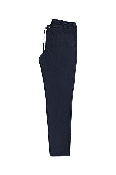 Abdullah Kiğılı Super Slim Fit Extra Slim Fit Woolen Elastic Waist Drawstring Trousers