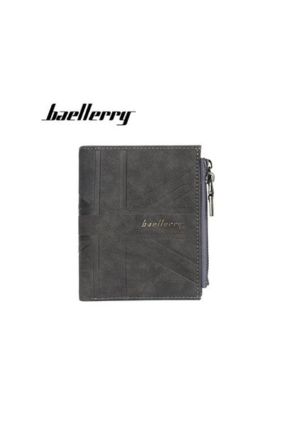 Generic Ribbed Zip Wallet - Dark Grey