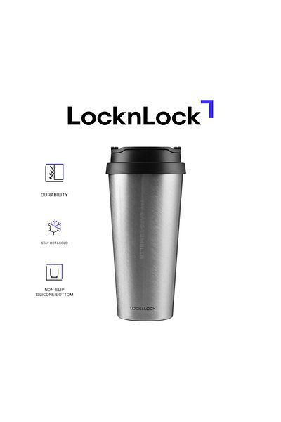 locknlock 540ml Clip Tumbler in Silver