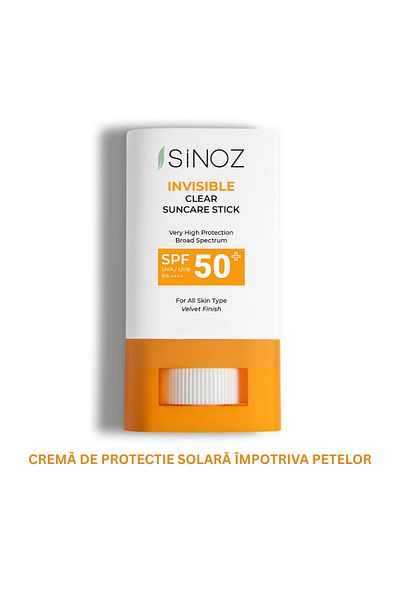 SİNOZ Sinoz Invisible Clear Suncare Stick SPF 50+ - Hidratant și calmant Protecție ridicată Transparent