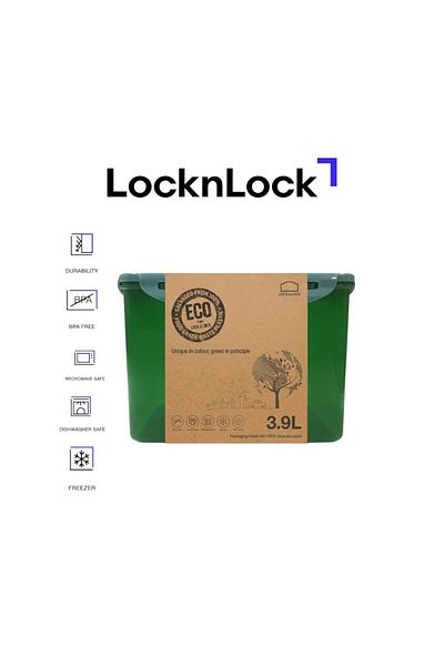 locknlock Eco-Friendly 3.9L Airtight Rectangular Food Container