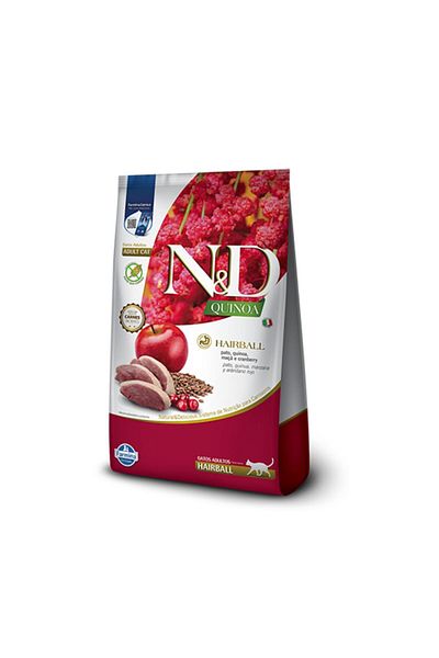 Farmina Natural&delicious Quinoa Hairball Duck Adult Cat Dry Food - 300 G Pack Of 3