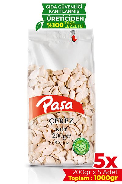 Paşa Kuruyemiş Roasted Pumpkin Seeds 200 Gr X 5 Pieces (1 kg)