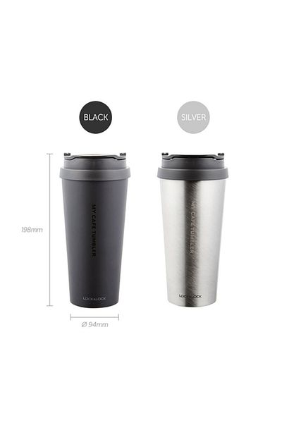locknlock 540ml Clip Tumbler in Silver