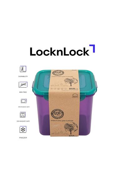 locknlock Eco-Friendly 850ml Airtight Rectangular Food Container