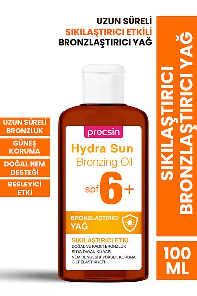PROCSIN 100ml SPF 6 Intensive Bronzing Oil - Permanent Tan