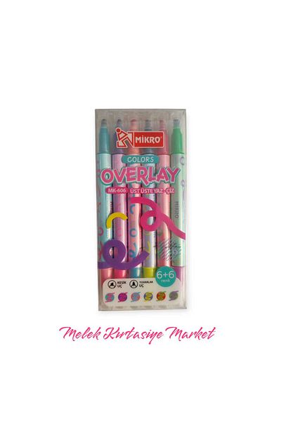 Mikro Colors Overlay 6+6 Color Highlighter with Cut and Round Tip