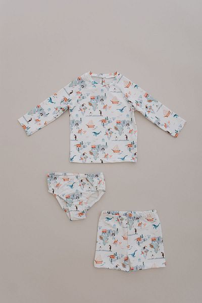 Tuğba Kuğu Uv Protection Long Sleeve Baby Boy Swimsuit