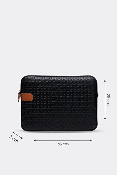 MORCA كمبيوتر محمول ماك بوك اير برو 13.3 بوصة و 14 بوصة - حافظة سوداء من القش