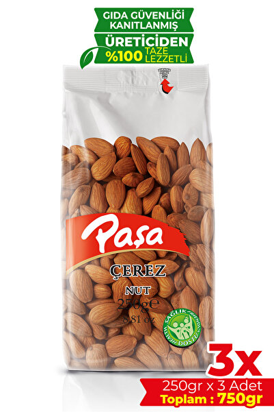 Paşa Kuruyemiş Kavrulmuş Badem 250 gr X 3 Adet (750 GR)