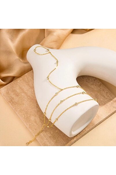 La Clarte Kadın Altın Renk Dorika Top Şahmeran – Işıltılı ve Ayarlanabilir Şık Model