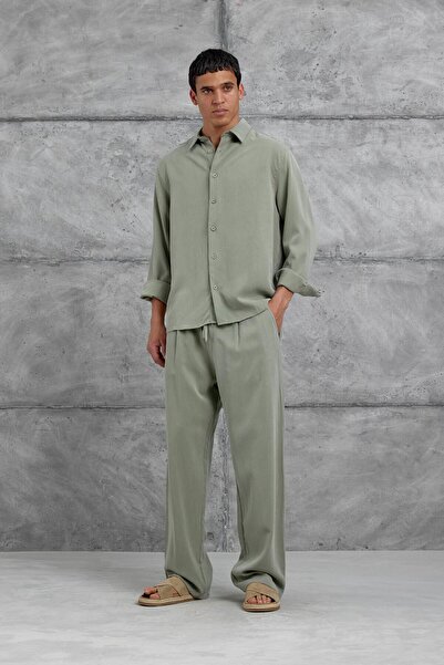 NOMARC Πράσινο 512 Tencel Υφασμάτινο Σετ Υπερμεγέθους Μεγέθους (Κάτω και Άνω ...