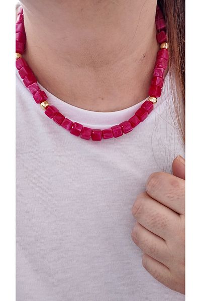 By Selen Suyolcu Bone Cube Bead Necklace