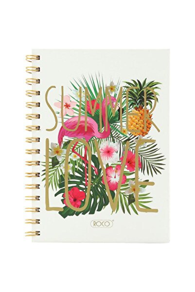 Roco دفتر ملاحظات "حب الصيف" A5، 80 ورقة، مسطرة مفردة (عربي) أبيض