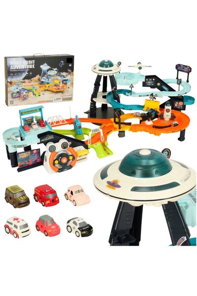 indiggo MARS ADVENTURE Indiggo 6-Car Track and Parking Playset