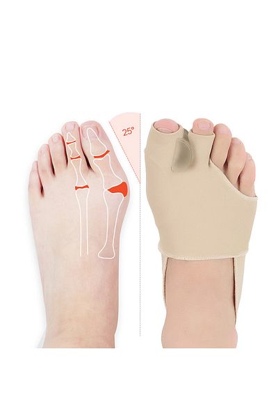 zenifique Set of 2 Mount Protectors, Zenifique, With Silicone Toe Separator, Beige, Size L
